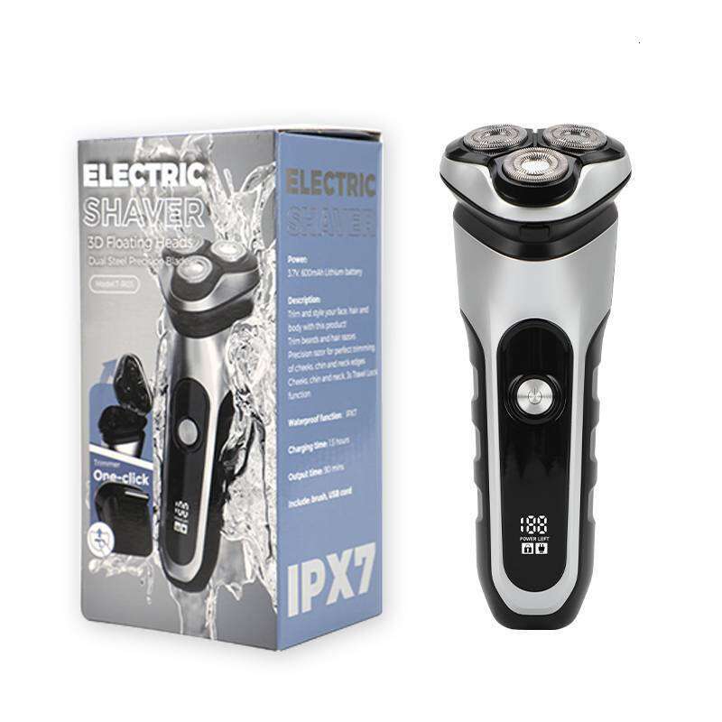 New IPX waterproof reciprocating razor with intelligent digital display electric floating aluminum foil blade