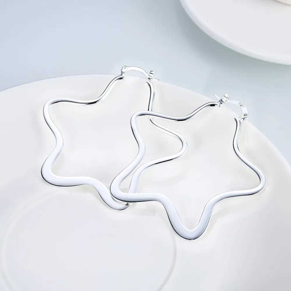 Romantic Classic Wholesale Silver Color Hoop Earrings For Women Big Round Circle Earrings Cluaise Uhani For Wife XJ250814