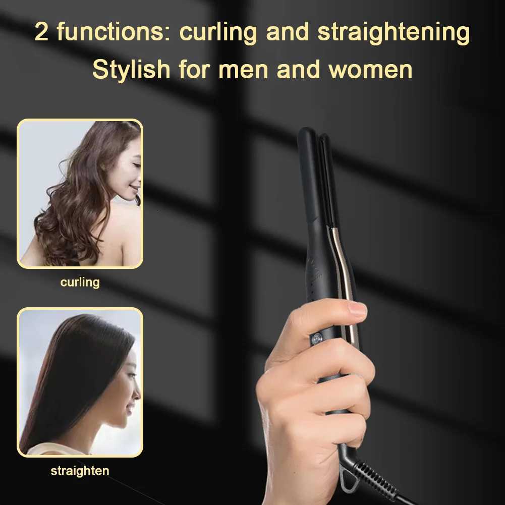 2 In 1 Ceramic Flat Iron Hair Crimper Electric Straightener Flat Iron Negative Ion Straight Curling Iron Plates Corrugation Hair Care W250814