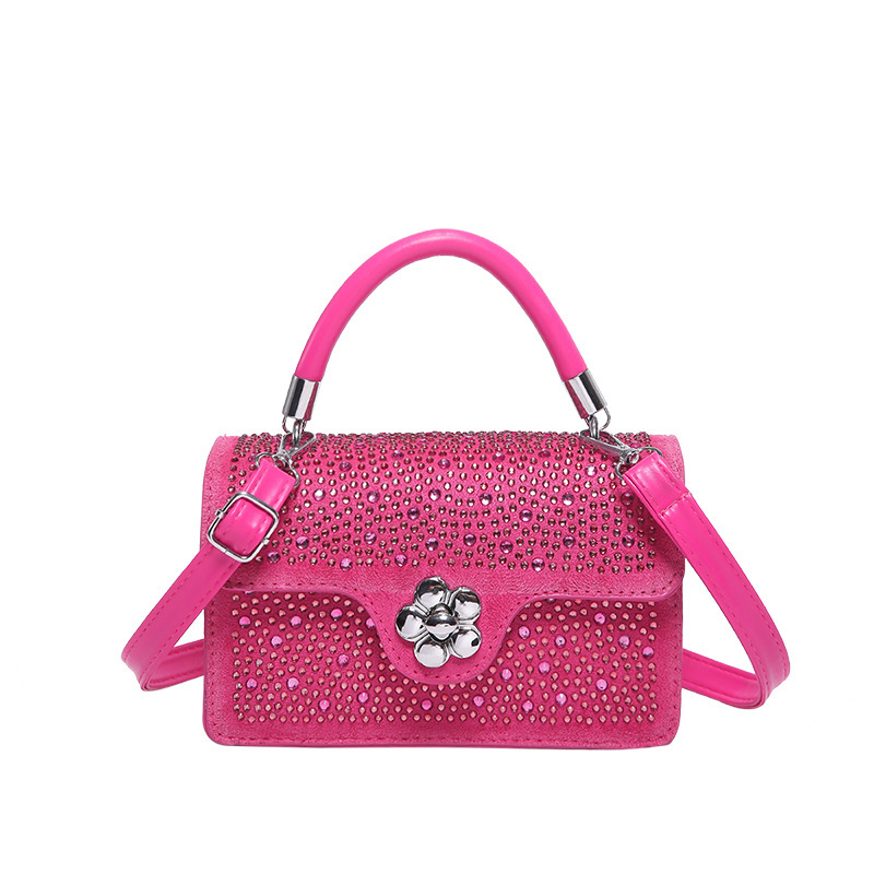 Luxury Brand Designer Bag Handbag Korean Fashion Diamond-Studded Simple Versatile Shoulder Bag Commuting Casual Textured Large Capacity Crossbody Bag