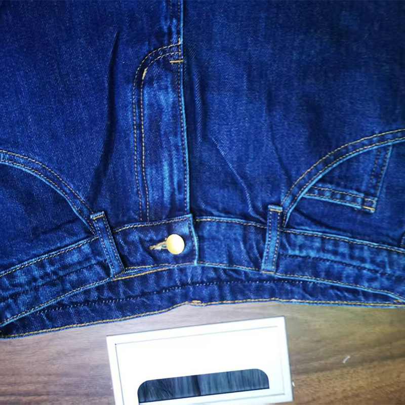 Trendy High-Waisted Straight Cut Jean Trousers w/ String Closure