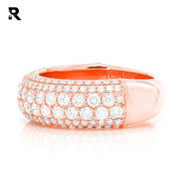 2.10ct Round Cut Dias Bumble Band Ring for Men Dia Jewelry 14K White Gold IGI Channel Bezel Setting 2.10ctw