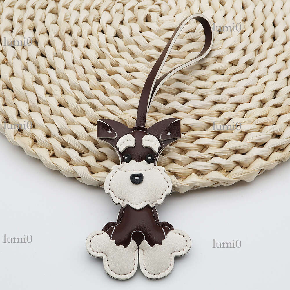 Schnauzer Puppy PU Creative Dog Bag Cartoon Leather Pendant Small Gift