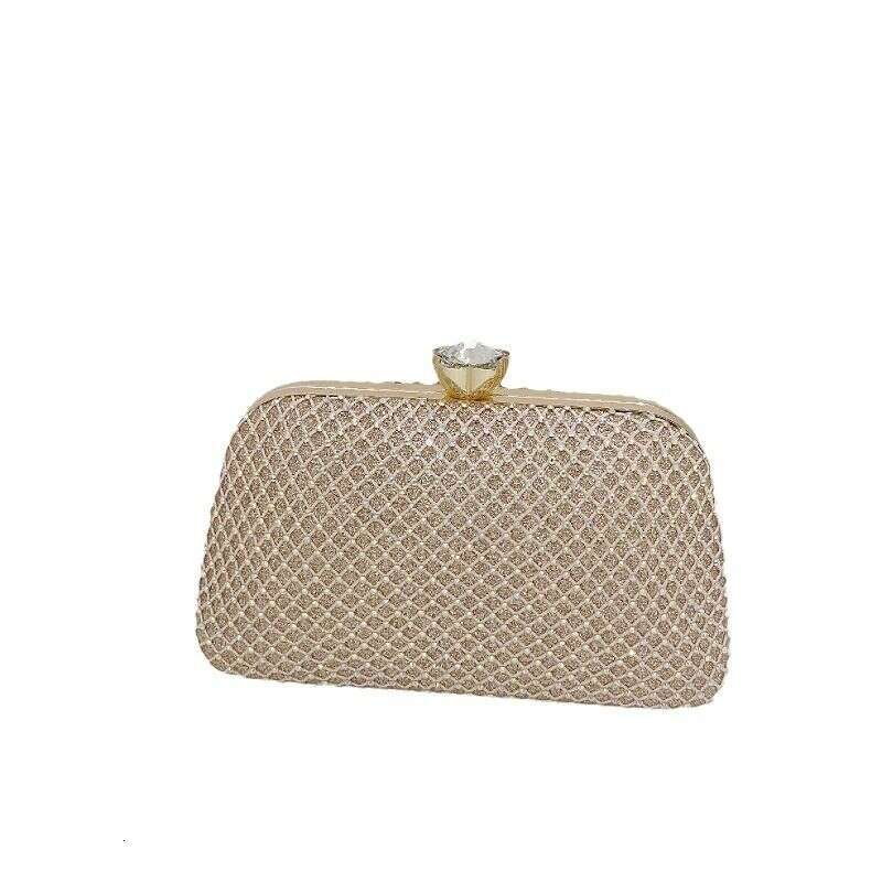 New Water Shining Celebrity Handheld Dress Fashion Crossbody Chain Dia Embedding Mesh Evening Bag