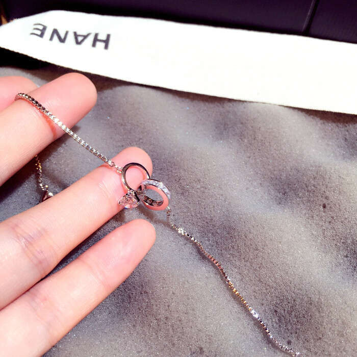 New Fashion Korean Style Bracelet Trendy Zircon Ring Circle Temperament Bangle Jewelry for Women S00278