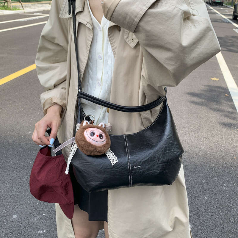 2025 New Women's Versatile Soft Leather Underarm High-End Single Shoulder Stylish Crossbody Bag