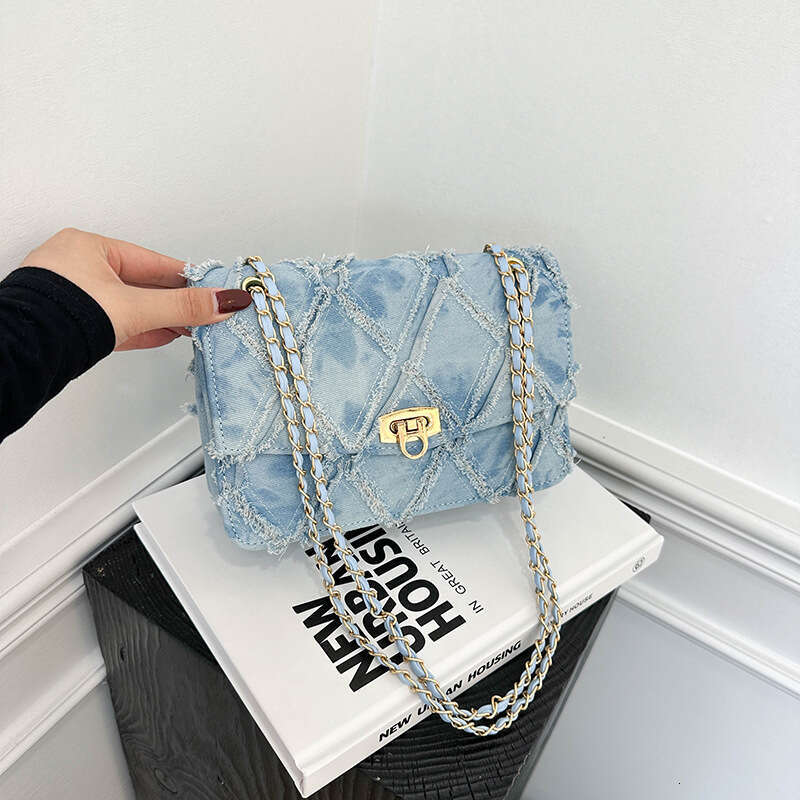 2025 Designer bag Luxury bag New Denim Square Underarm Single Shoulder Crossbody Chain Bag Handbag For Women Trendy