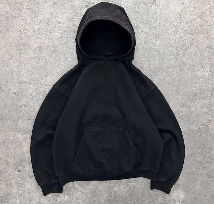 Haruku New Fashion Solid Color Old Washed Loose Hoodie Women Y2k Gothic Hip-Hop Popular Casual Joker Couple Sports Sweater