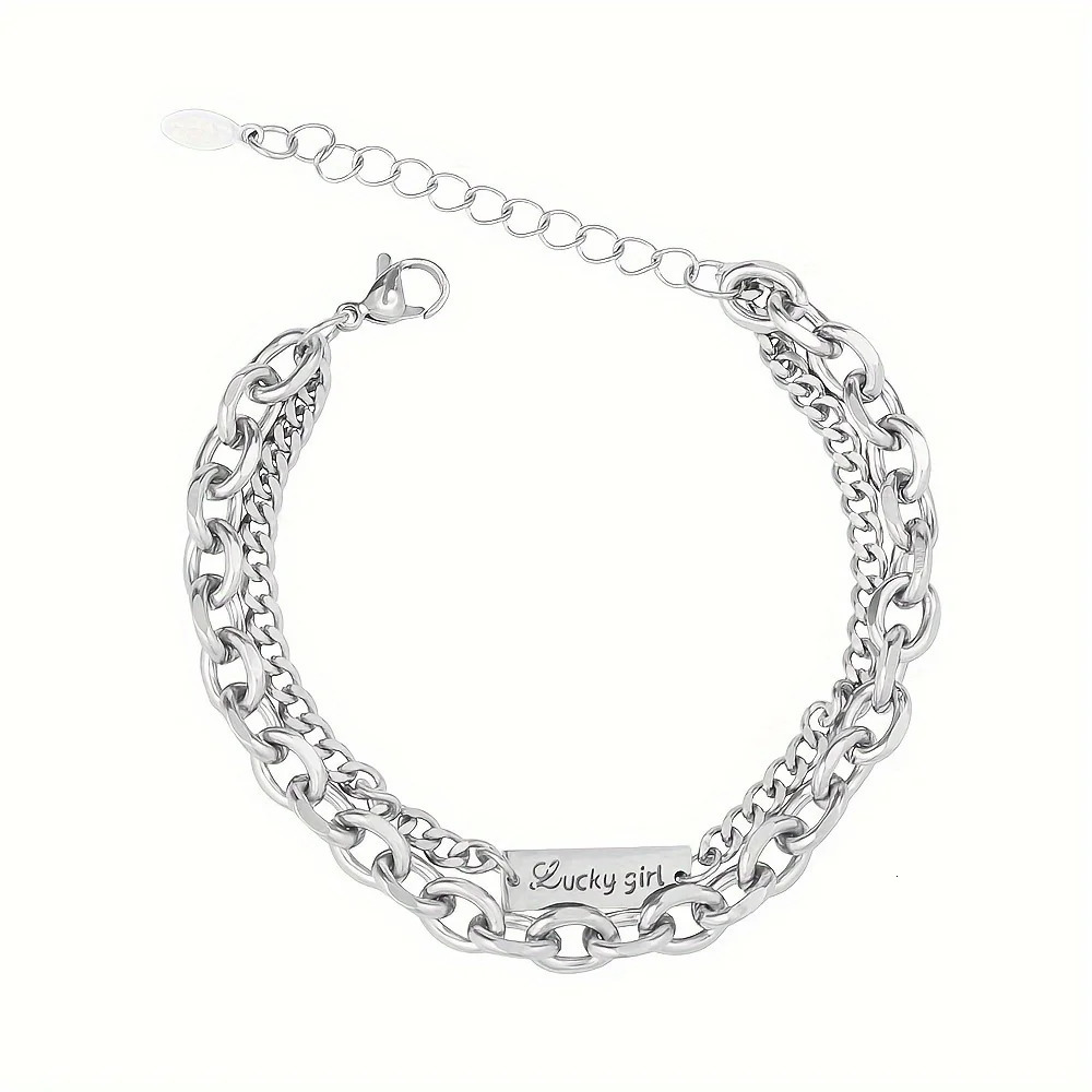 Italian Curb Chain Bracelet - Silver Cuban Link Mens Jewelry 250813