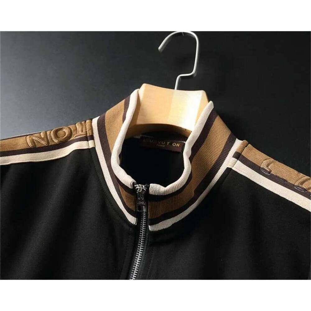 Autumn winter fashion new sports and leisure suit men's high-end cardigan hoodie two-piece set