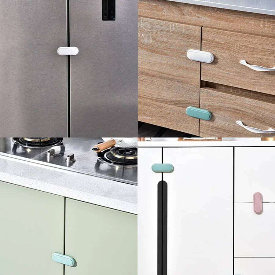 1pcs Child Safety Baby Protection Anti-pinch Hand Cabinet Door Locks Multifunctional Punch-free Drawer Refrigerator Lock