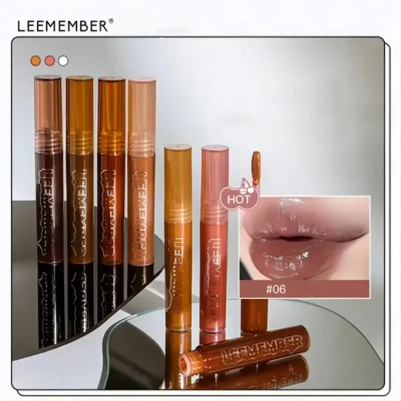 Original LEEMEMBER Lava Chocolate Lip Gloss Serie Lip Glaze Tint Liquid Lipstick Chinese Makeup Rare Cosmetics Beauty 250812
