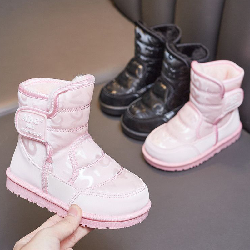 Child Shoes Kids Winter Boots for Children Antiskid Cotton Plush Girl Winter Warm Shoes Kidsnest Toddler Boy Snow Boots Sizes US 5C-4Y