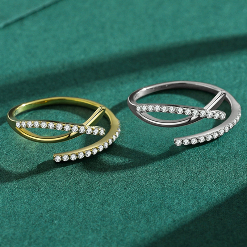 classic size adjustabel band rings designer for woman s925 sterling silver jewelry party 5A cubic zirconia luxury diamond 18k gold ring women valentin