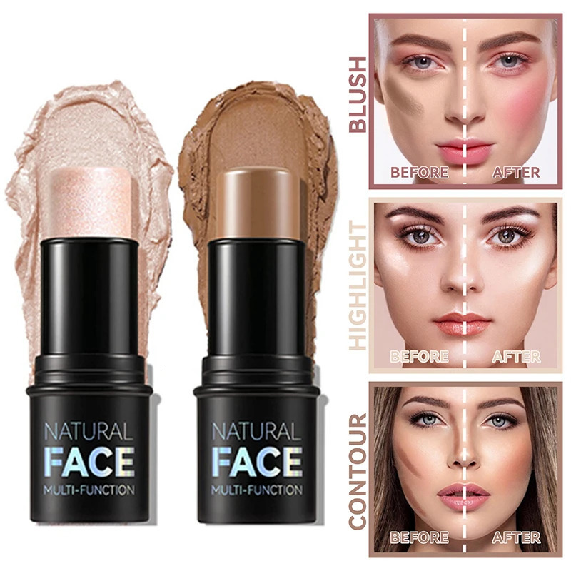 Face Pearl Stone Highlighter Stick Contour Shading Lasting Cheek Stereoscopic Skin Blush Makeup Cosmetic 250814