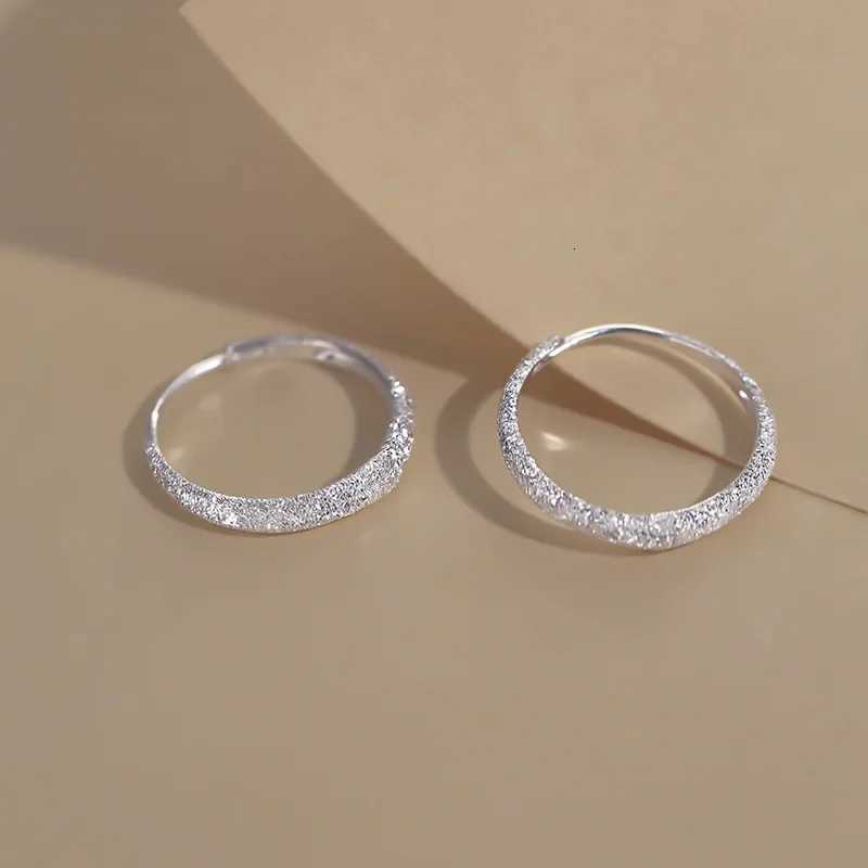 925 Silver Needle Piercing Circle Charm Hoop Earring For Women Girls Party Wedding Jewelry XJ250814