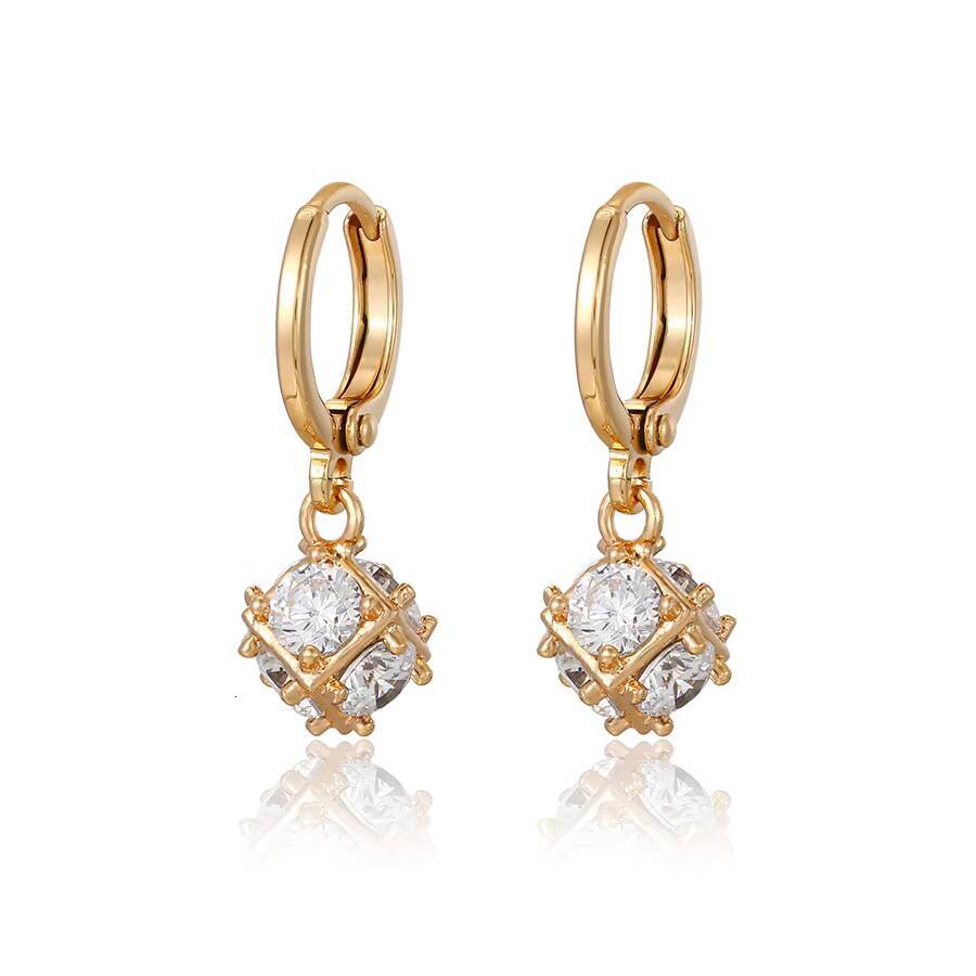 90072 Xu Ping Large Diameter Crystal Hoop Earrings, Gold-Plated Fashion Women's Earrings
