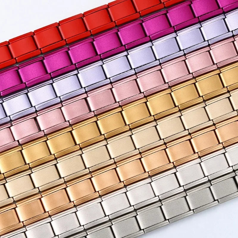 2025 Men and Women Starry Colors 18 Pieces Italian Charm Fit 9mm Stainless Steel Modular Bracelet Wholesale Jewelry 250812