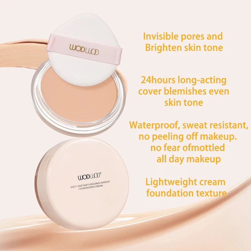 Mousse Foundation Cream Cushion Compact lasting Waterproofing Concealer High Coverage Foundation Korean Makeup Base 250812
