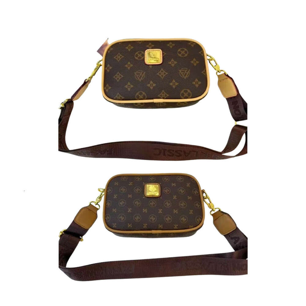 DHessentials Korean Style Bag - Fashionable Crossbody Shoulder Bag for Women, Minimalist PVC Handbag (Brown/Beige)