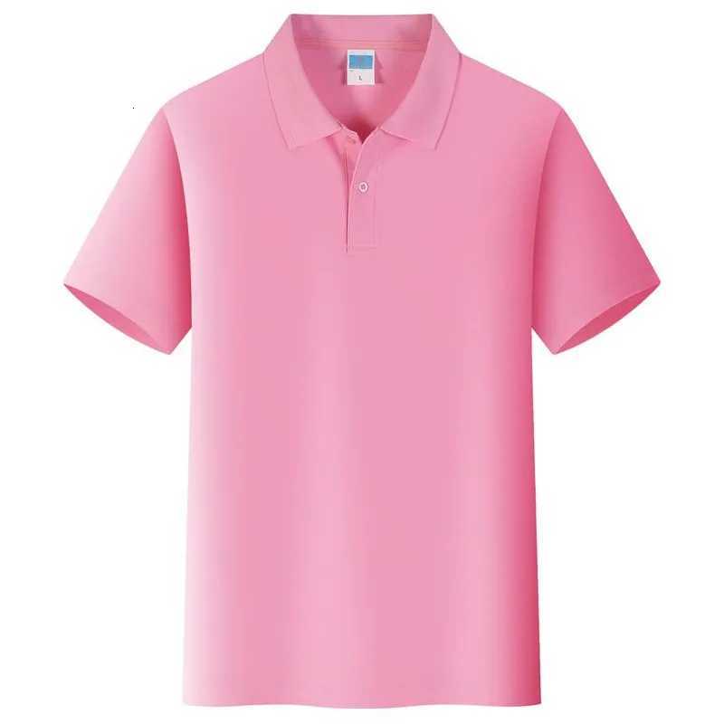 Sports Streetwear Fashion Colorful Solid Color Lapel Polo Shirt For Men Women Casual 2024 Summer Short Sleeves Top Tees TshirtXJ250804