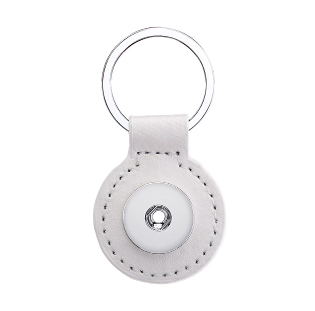 Keychains Lanyards Noosa Pu Leather 18Mm circle Snap Button Key Rings Keychain Fit Diy Ginger Snaps Keyrings Jewelry Drop Delivery Fashion Jewelry fit