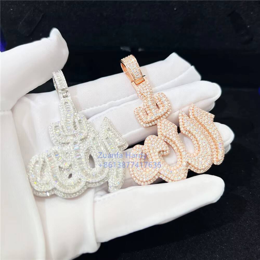 New Stock Pass Diamond Tester Hip Hop Jewelry S925 VVS Moissanite Diamond Iced Out Custom Moissanite Pendant