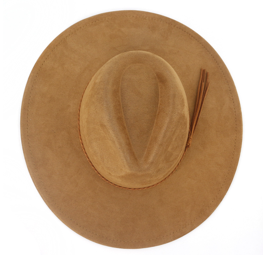 Wide Brim Hats Bucket Hats Faux Suede Top Hat 9.5cm Brim Fedora Hat Men Women Autumn Winter Felt Jazz Hats Classic Church Fedoras Chapeau Sombrero Muj