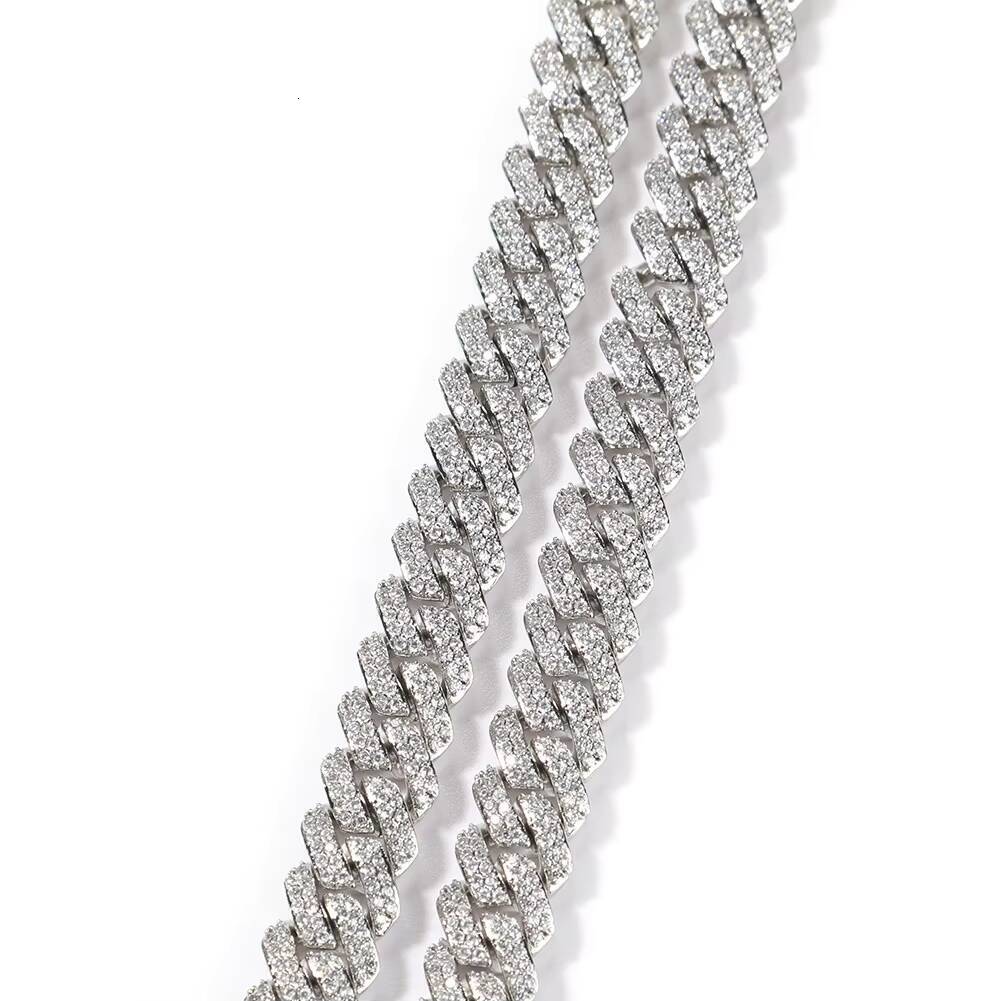 10mm Miami Cuban Link Box Clasp Necklace Bling 5A Zircon Charm Iced Out Mens Hip Hop Baguette Chain Women Jewelry