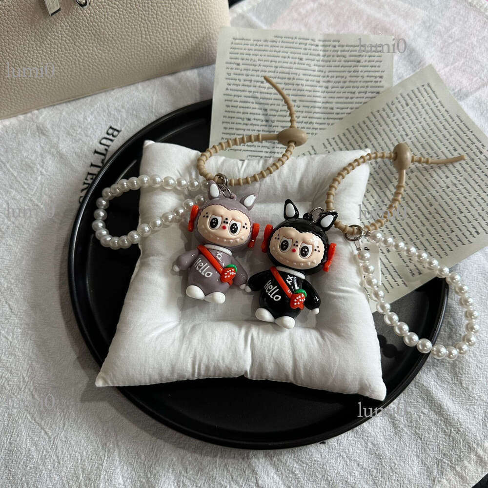 Bubble Mart Plush Labubu Super Cute Girl Bag Pendant Student Backpack Doll Keychain