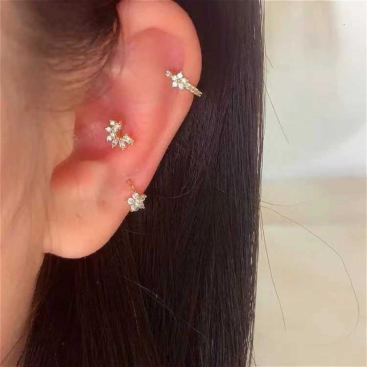 Fashion Stainless Steel Zircon Star Hoops Earrings For Women Vintage Crystal Zirconia Circle Earrings Punk Unisex Rock Jewelry XJ250814