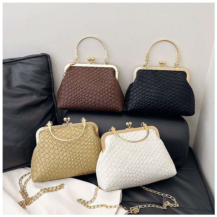 Luxury Brand Designer Bag Fashion Woven Shell Bag 2024 New Chain Princess Bag Fresh Handbag Mini Shoulder Bag Women's Bag