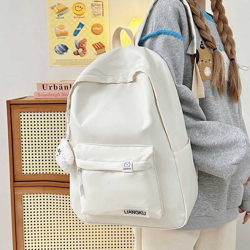 New Waterproof Nylon Women Backpack Female Travel Bag Backpacks Schoolbag for Teenage Girls Solid Color Bookbag Mochila Bookbag XJ250814