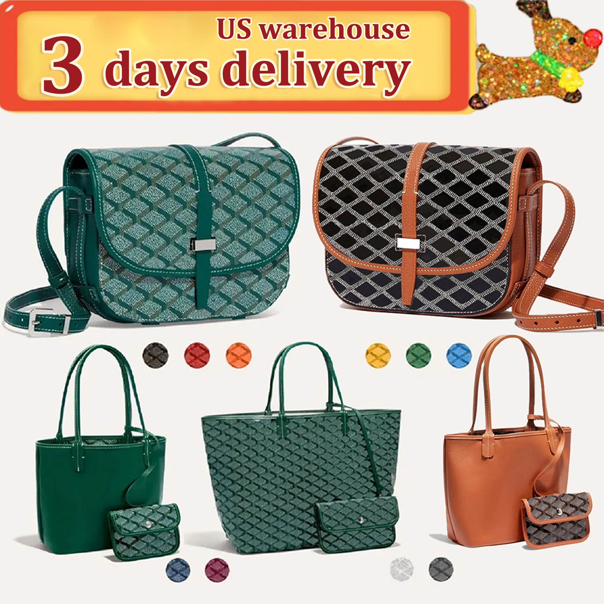 Designer Bag Tote Bag Shoulder Bag Luxury Bag High Quality women's handbags Purses Leather crossbody designer bags Mother Bag Large capacity Green shopping bags 0000