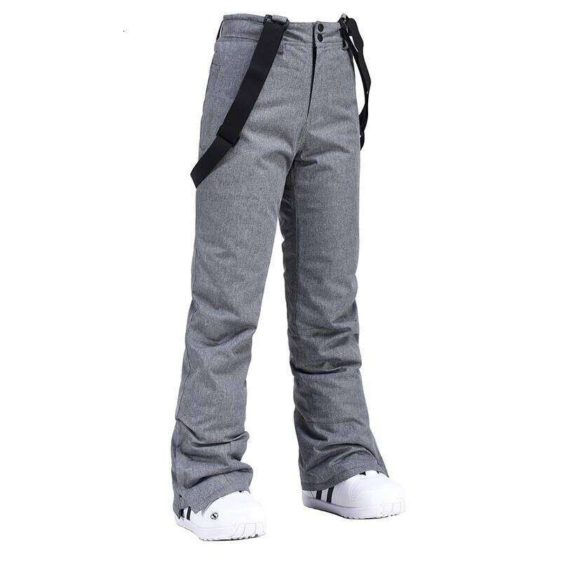 High Quality Men Women Winter Thick Warm Skiing Windproof Waterproof Suspender Trousers Snow Snowboard Pants Plus Size