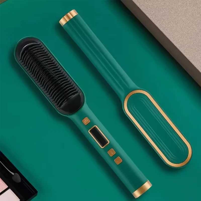 Hair Straightener Style LED Display Fast Heat Portable Electric Hair Straightener Comb Hair Straightener Curler Brush W250814