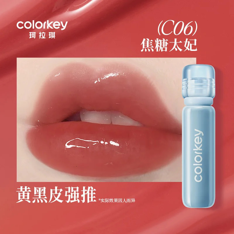 Colorkey Ice Diamond Lip Paint Lip Glaze Glass Lips Transparent Non-sticky Mirror Water Glossy Lipstick Lips Makeup Cosmetics 250812