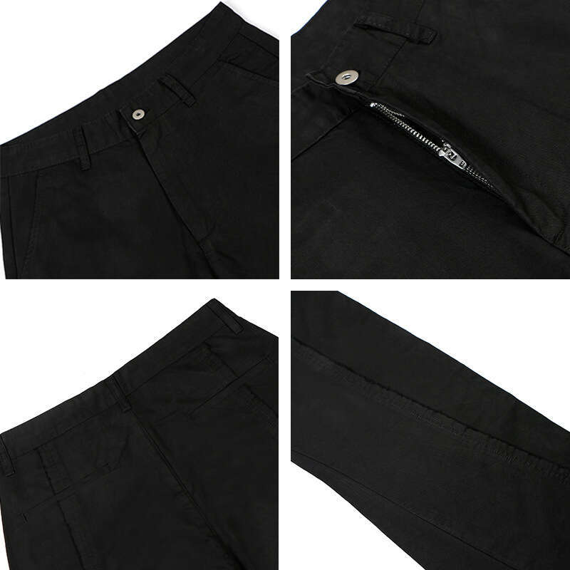 American Style Simple Curved Splicing Scimitar Long Unisex Loose Versatile Casual Flared Pants B5