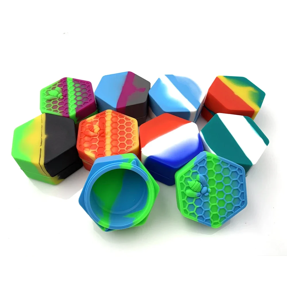 26ml Wax Jar Silicone Box BeeStyle for Oil Cream Box Easy To Hold and Carry Herb Container