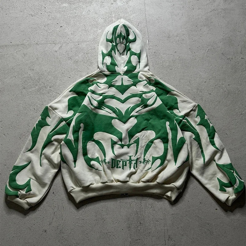 Hip Hop High Street Style Letter Printed Loose Pullover Sweatshirt Y2K Retro Harajuku Casual Large Hoodie Mens Top 250813