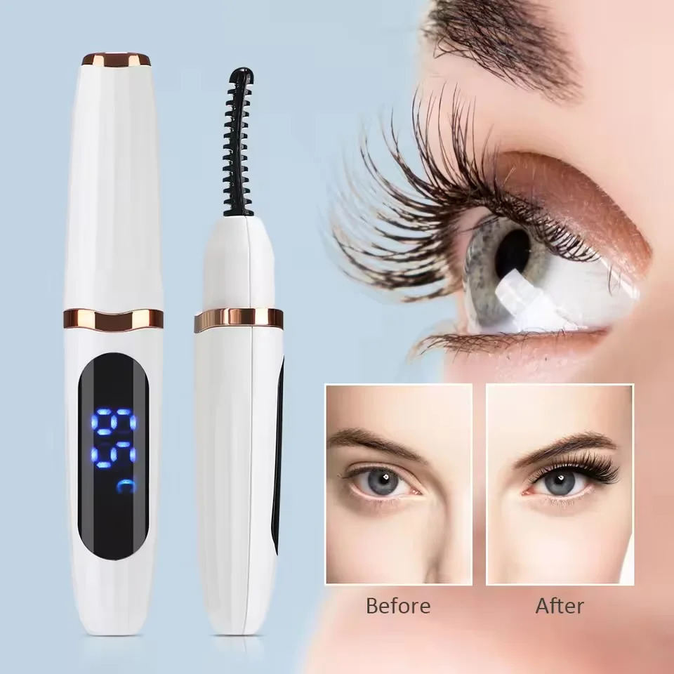 Electric Heated Eyelash Curler Portable Natural Eyelash Curling Device Long Lasting Professional Beauty Eyelash Styling 250813