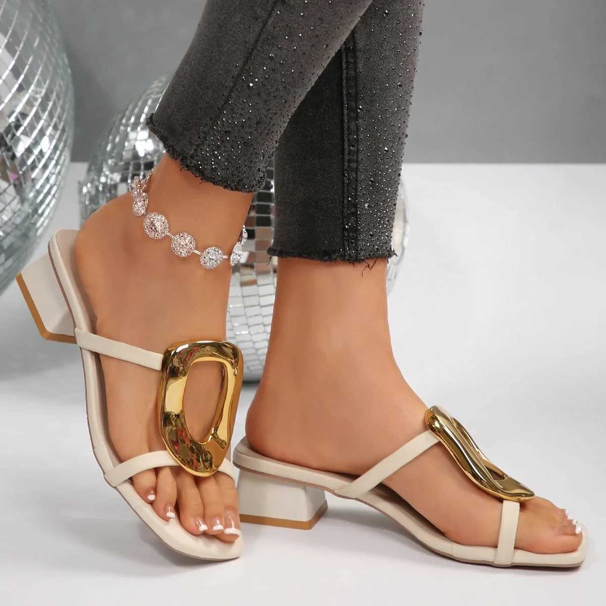 Elegant Women Sandals Sexy Designer Wedding Shoes Medium High Heels Open Toe Luxury Fashion Party Women Shoes Womens Shoes W250814
