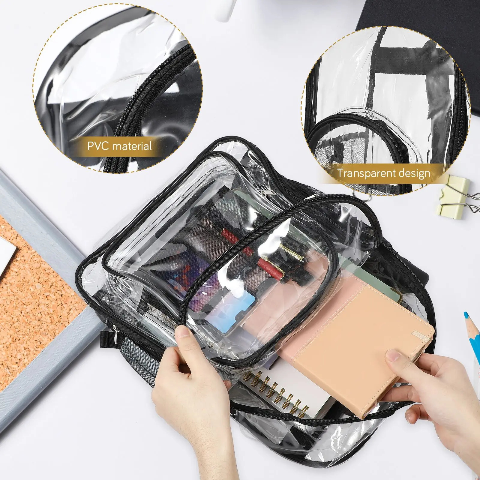 Eco Friendly Transparent Backpack for Kids Boys Girls Clear Stadium Bag Heavy Duty Basketball Event Bookbag Child Accessories 250813