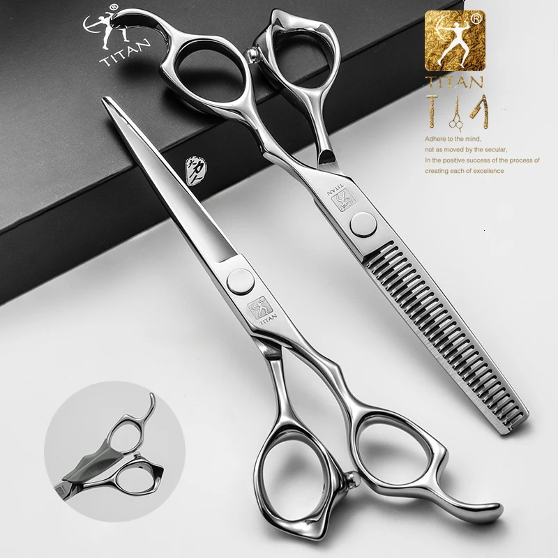 Titan Professional Hair Scissors Thinning Cutting Barber Hair Shears Scissor Hairdressing Scissors 5.0/5.5/6.0/6.5inch 440C 250812