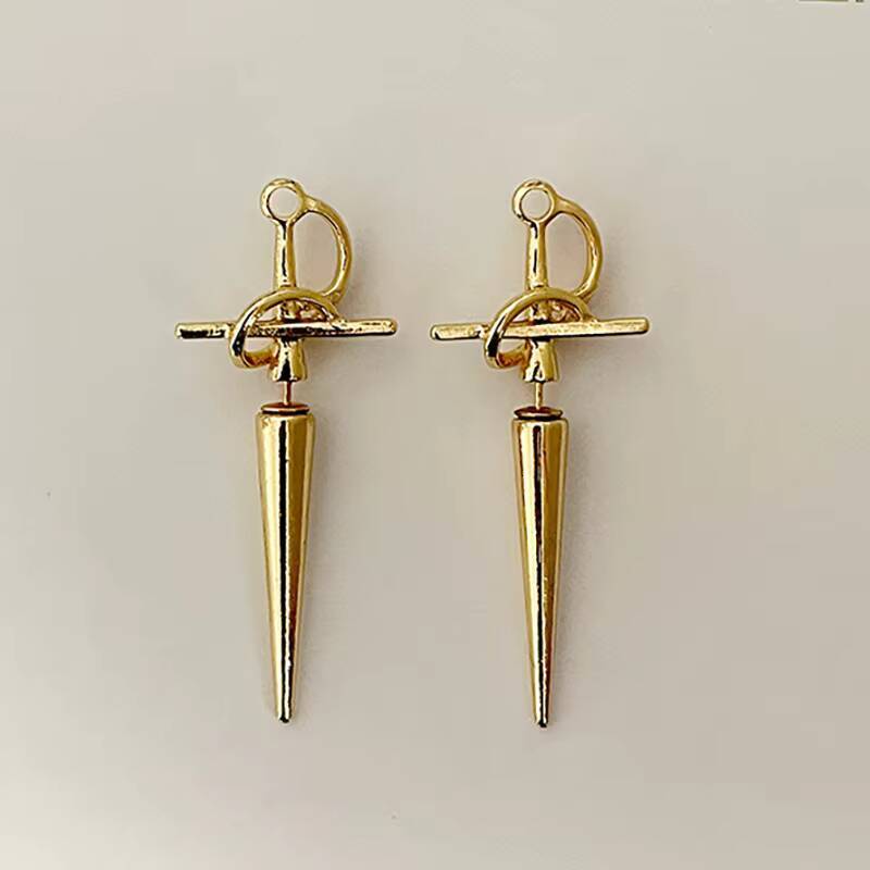 Exaggerated Sword Design Earrings Gothic Creative Party New Year Christmas Birthday Valentine's Day Gift