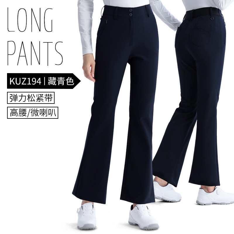PGM Golf Clothing Womens Summer Stretch Micro-flared High-waisted Trousers Back Elastic Band Sports Pas 250122