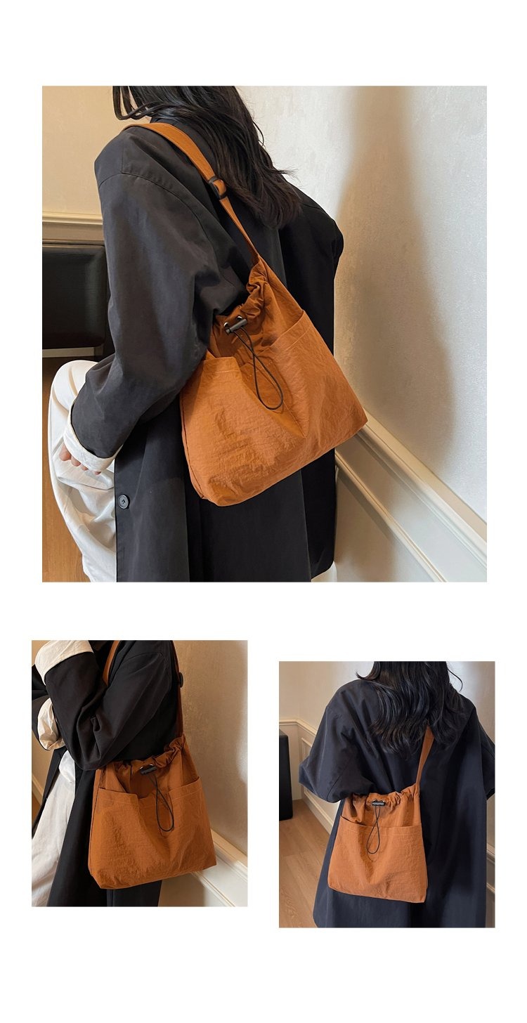 nylon cloth summer 2025 womens shoulder bag onesize tote bag drawstring