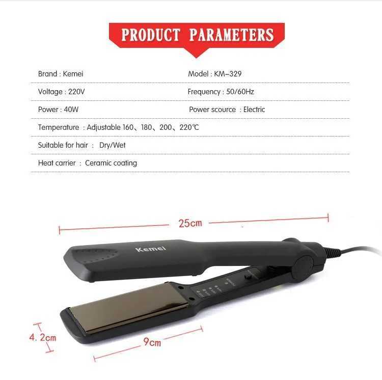 Kemei KM329 Professional Hair Straightener Straightening Iron Curling Irons Styling Tools Ionic Flat Iron W250814