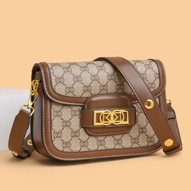 Hot Selling Vintage Geometric Print Shoulder Women Lightweight PU Accent Adjustable Strap Crossbody Bag For Daily Commute Designer Bags