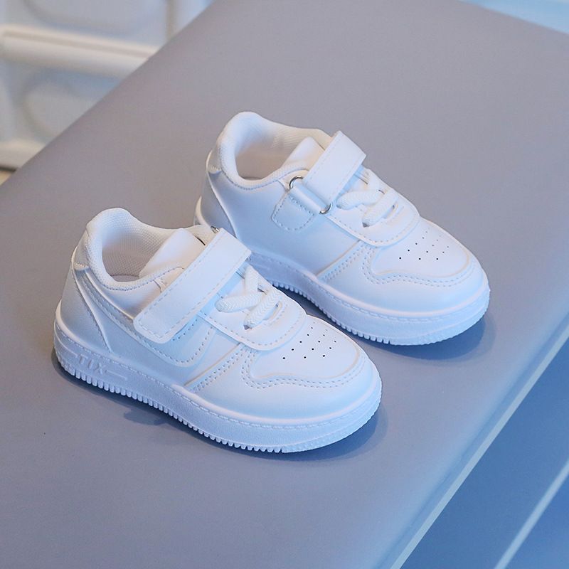 Toddler Baby Kids Fashion Design Walking Shoes Sneakers White Non-slip Casual Shoes Kidsnest Boys Girls Board Shoes Size 21 - 32 K0633